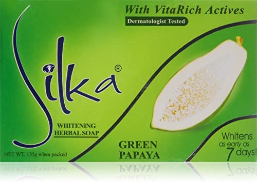 Silka Whitening Herbal Soap Green Papaya 135g