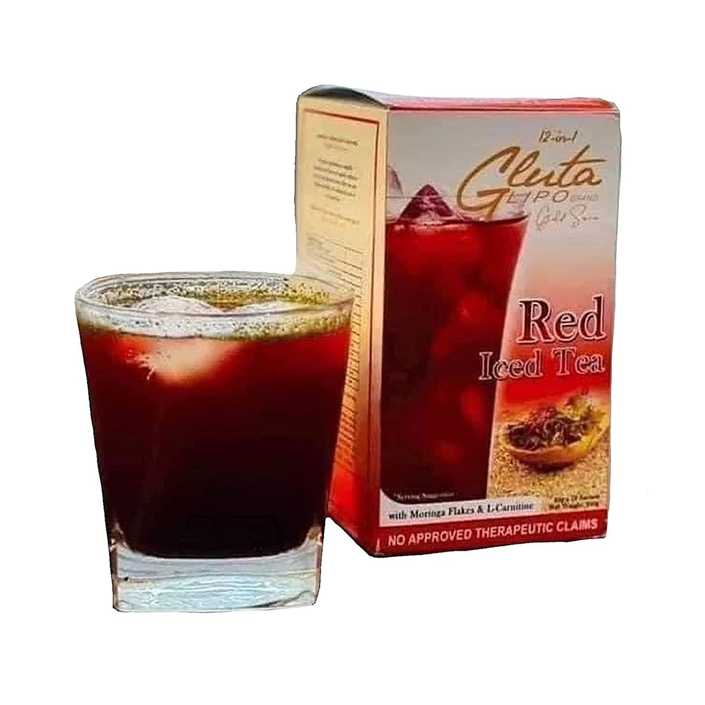 Gluta Lipo Brand Gold Series Red Iced Tea 25g X 10 Sachets