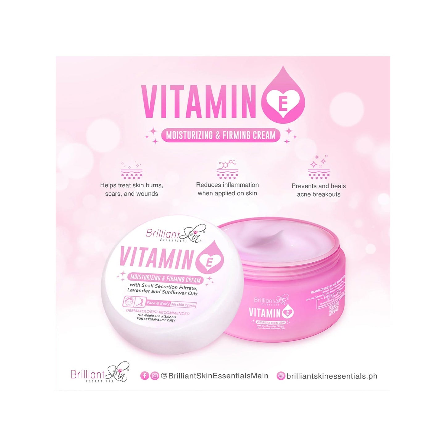 Brilliant Skin Vitamin E Cream 100g Rated 5.00 out of 5