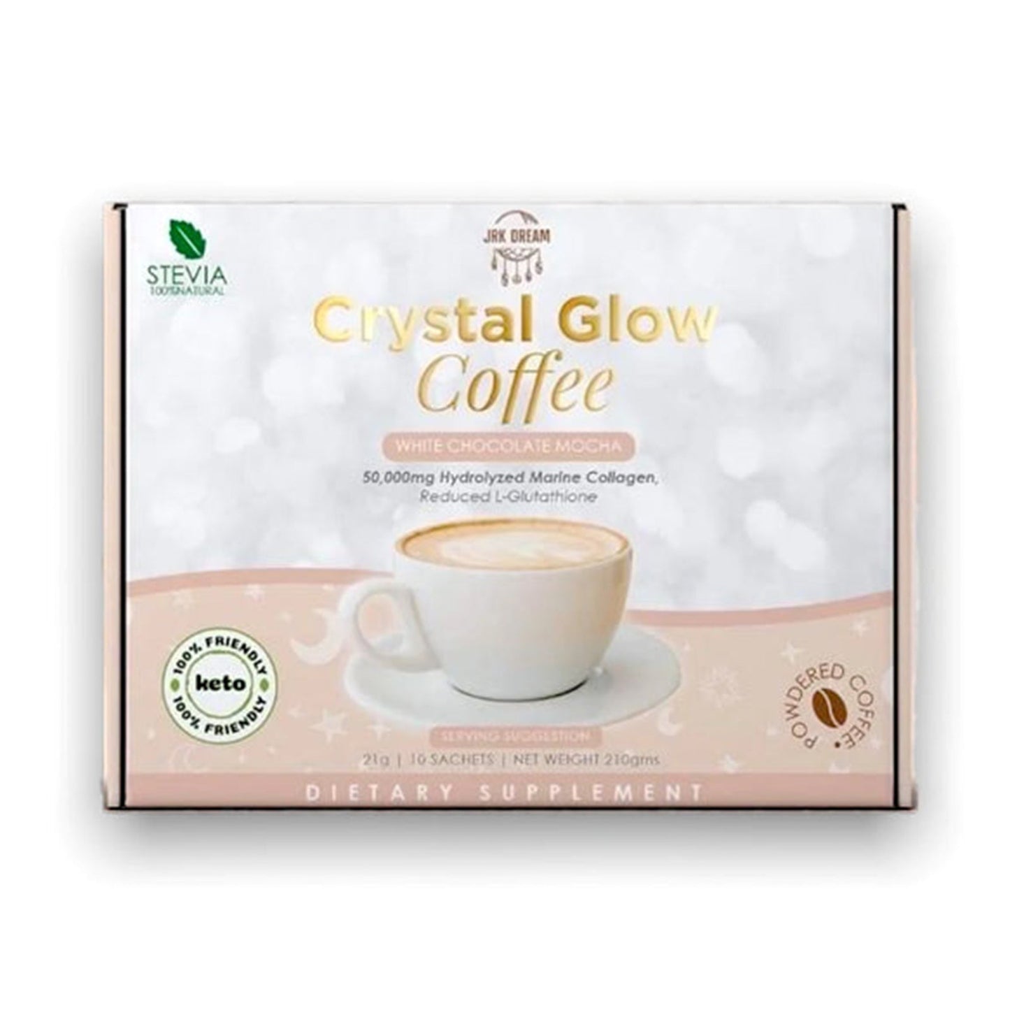 Crystal Glow Coffee White Chocolate Mocha 21g x10 Sachet